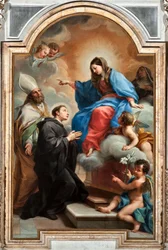 Die Jungfrau mit dem heiligen Nikolaus von Tolentino