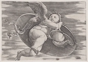Eros stiehlt den Schild des Mannes