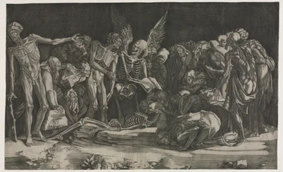 Skelette, auch bekannt als Allegorie des Todes und Ruhms