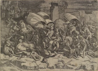 Die Schlacht zwischen Scipio Africanus und den Karthagern ("La bataille au coutelas")