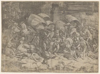 Schlacht zwischen Römern und Karthagern, ca. 218-201 v. Chr.