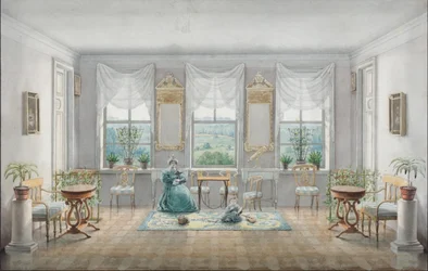 Das Wohnzimmer im Herrenhaus Gorki