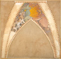 Das Schmieden des Sampo, Skizze für die Kuppelfresken des finnischen Pavillons auf der Weltausstellung 1900 in Paris