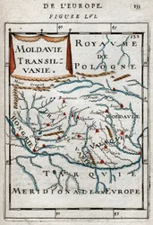Karte von Rumänien 1683