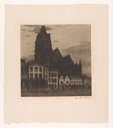 Ansicht der Sint-Walburgakerk in Oudenaarde