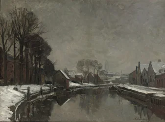 Eine belgische Stadt im Winter, 1912