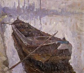 Binnenschiff auf der Maas