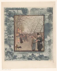 Bücherstände an einem Kai in Paris