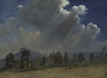 Tannen und Sturmwolken, um 1870