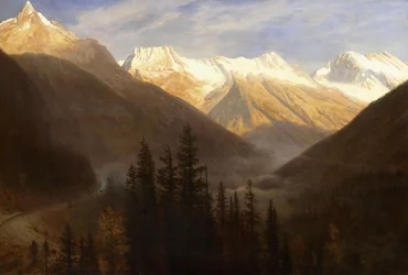 Sonnenaufgang von Glacier Station, ca. 1890