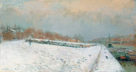 Hafen von Bercy im Winter
