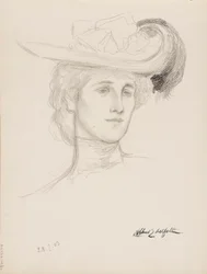 Frau mit Hut (Mme Flore Deschamps?)