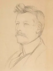 Porträt von Emil Wikström, Kopf