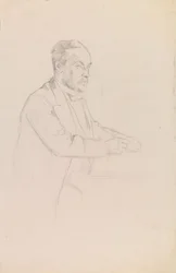 Porträt von Louis Pasteur, Skizze