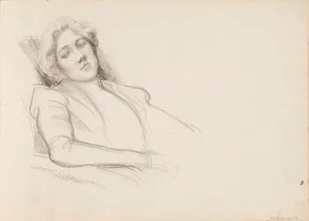 Sitzende Frau, Halbporträt
