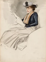 Sitzende Frau, Aino Ackté