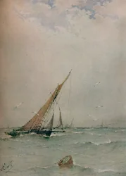 Harwich, Nordsee-Trawler, ca. 1900