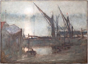 Nebel auf dem Fluss, Cheyney Walk, Chelsea