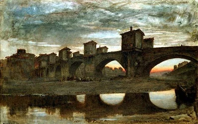 Die Ponte alla Grecia, vor dem Abriss, Florenz