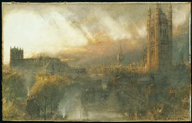 Westminster von einem Hausdach, 1915