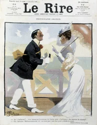 Der Amateurfotograf - Zeichnung von Albert Guillaume (1873-1942) in „Le Rire“