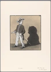 Entwurf für eine politische Karikatur: Der Schatten