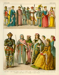 Englische Kostüme 1400-1450