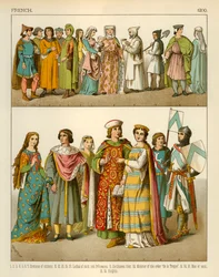 Französische Tracht 1200