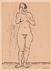 Stehende nackte Frau