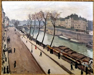 Blick auf die Seine vom Quai des Grands Augustins in Paris
