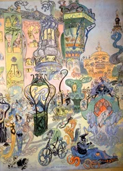 Eine Straße im modernen Stil