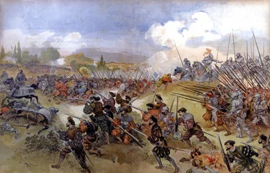 Schlacht von Cerisolles zwischen Franz I. und Karl V.