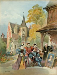 König Franz I. kauft die Mona Lisa von Leonardo da Vinci