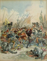 Sechster Italienischer Krieg (1521-1526): König Franz I. (1494-1547) in Pavia (Italien) am 24. Februar