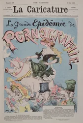 „Die große Pornografie-Epidemie“, Titelillustration der Zeitschrift „La Caricature“, 6. Mai 1892