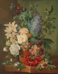 Blumen in einer Terrakottavase