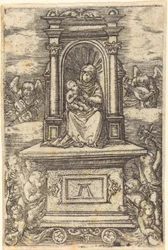Die schöne Jungfrau von Regensburg auf einem Altar