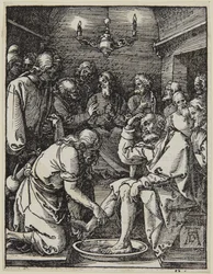 Christus wäscht Petrus die Füße