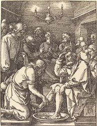 Christus wäscht die Füße der Jünger