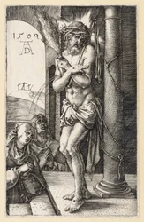 Der Schmerzensmann an der Geißelsäule (Kupferstich-Passion)