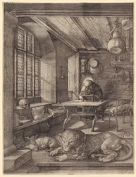 Heiliger Hieronymus im Gehäuse