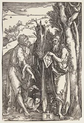Johannes der Täufer und St. Onuphrius in der Wildnis