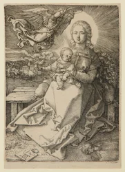 Von einem Engel gekrönte Madonna
