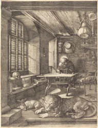 Sankt Hieronymus in seinem Studierzimmer