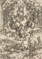 Der heilige Johannes vor Gott und den Ältesten