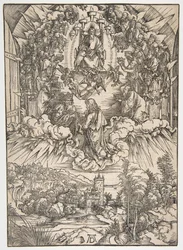 Heiliger Johannes vor Gott und den Ältesten, aus Die Apokalypse