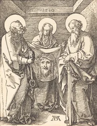 Heilige Veronika zwischen den Heiligen Petrus und Paulus