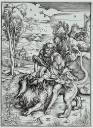 Samson erschlägt den Löwen