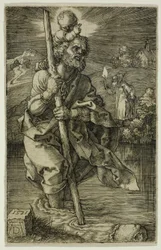 St. Christophorus nach rechts gewandt