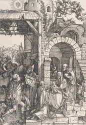 Die Anbetung der Könige, aus der Serie Das Leben der Jungfrau, ca. 1502